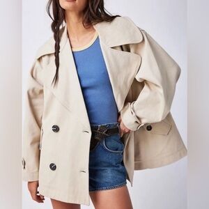 Free People Highlands Swing Peacoat